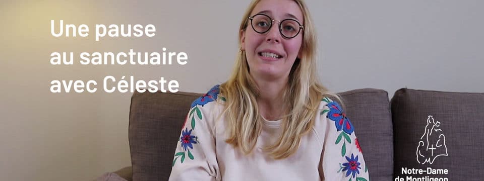 Céleste, 23 ans, étudiante à Paris est venue au sanctuaire pour prendre du temps pour elle et surtout avoir du calme pour ses révisions.
