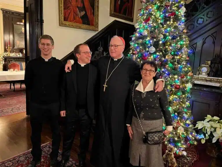 2022-12-19 With Cardinal Dolan, Archbishop of New York