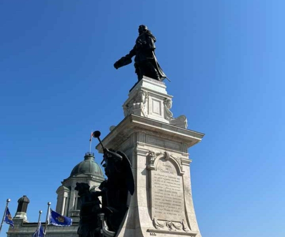 Québec, statue de Samuel de Champlain