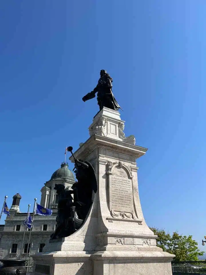 Québec, statue de Samuel de Champlain