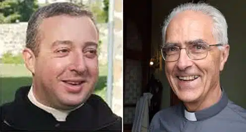 Don Stéphane Pelissier et le père Charles Lenoir, nouveaux chapelains de Notre-Dame de Montligeon