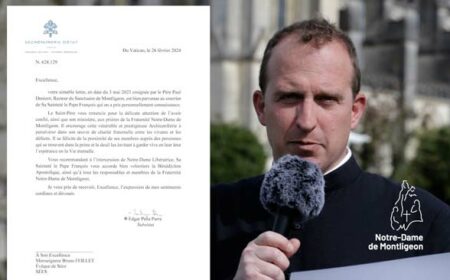 Le pape François accorde sa bénédiction apostolique aux membres de la Fraternité de Montligeon