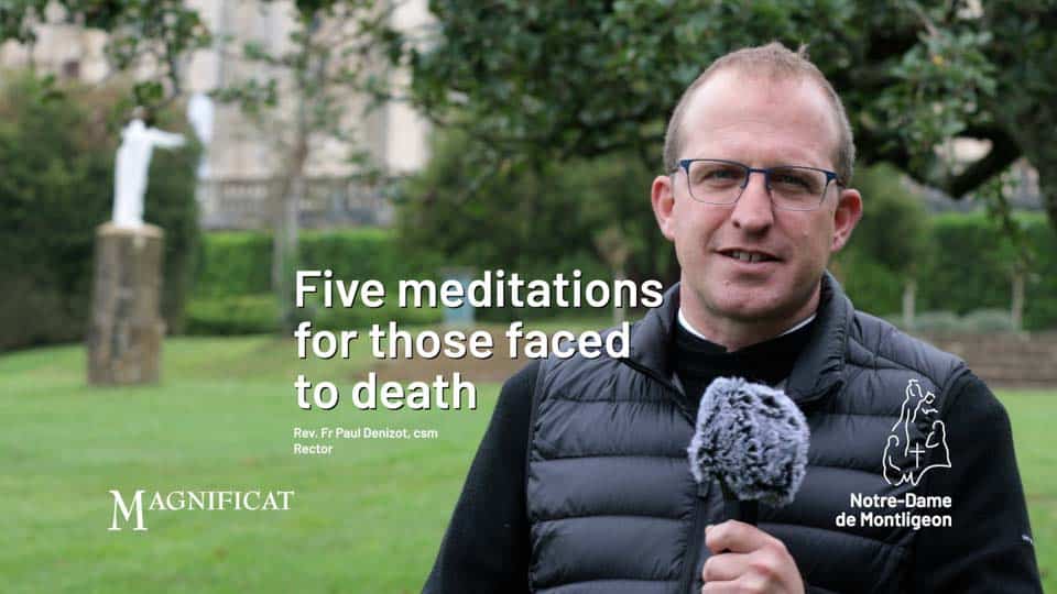 🕯️ From November 2 to 30, 2024, join our meditation series with Magnificat: Five meditations for those faced to death. 📅 Sign up to receive a weekly meditation and pray for those who have left us. ➜ https://magnificat.com/montligeon/