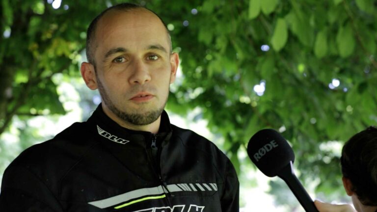 Christophe après la messe des motards du 30 juin 2024.