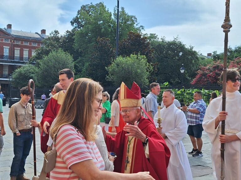 DFMA and Archbishop Hughes after NO mass